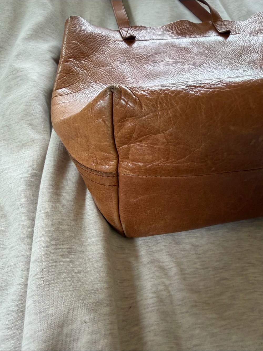 Madewell Leather Medium Transport Tote Bag - Picture 6 of 8